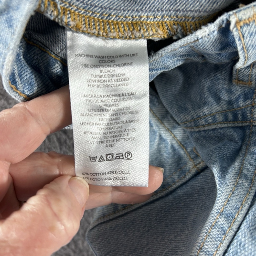 We The Free Good Luck Mid-Rise Barrel Jeans Size 28 Boho Hippie Button Fly - Picture 9 of 10